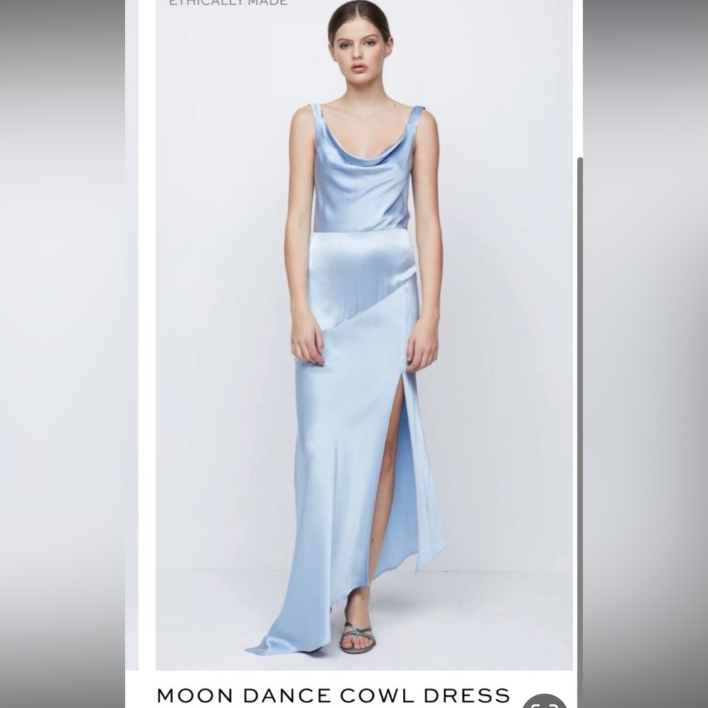 Bec + Bridge baby blue discontinued moon dance cowl dress